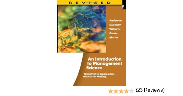 introduction to management science 11th edition pdf